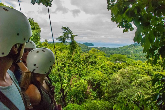 Ocean View Zip Line + Horseback Riding & Natural Pool Combo - Hiking down to the pool and waterfalls