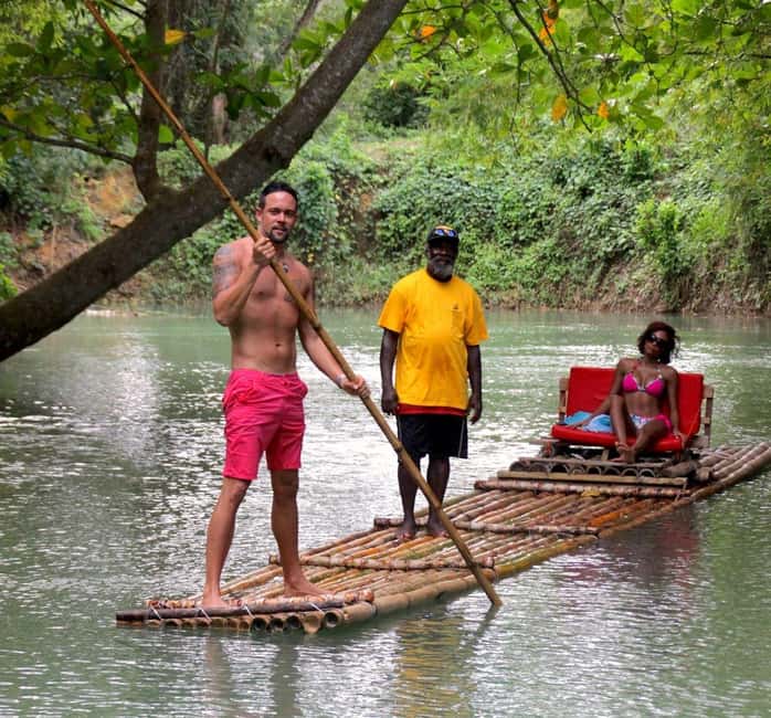 Ocho Rios: Horseback Riding in the Ocean and Bamboo Rafting - White River bamboo rafting, with calm water and rapids