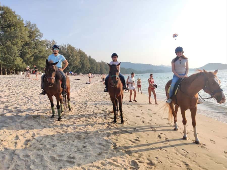 Phuket: Kamala Beach Horse Riding Activity - Riding along Kamala Beach