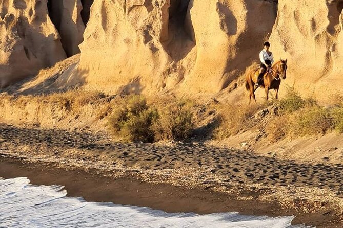 Premium Secluded Black Beach Horseback Riding Tour in Santorini - The fishermen’s port and volcanic ravines