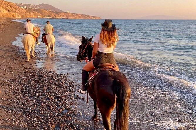 Premium Secluded Black Beach Horseback Riding Tour in Santorini - Vineyards shaped into Santorini baskets