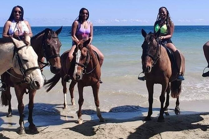 Private Bamboo Rafting and Horseback Riding from Ocho Rios - Horseback riding beside and in the ocean