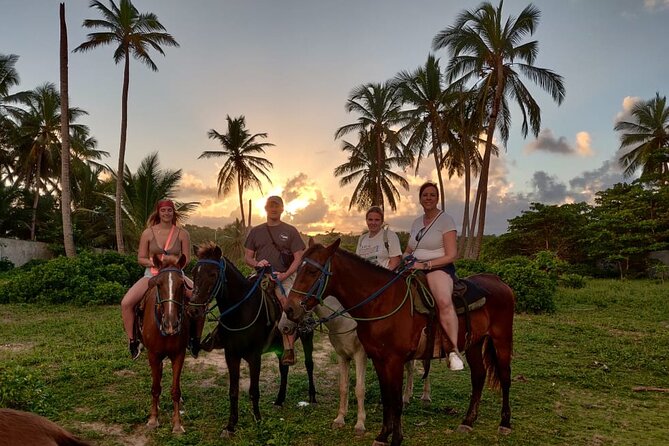 Private Sunset Horseback Riding in punta cana beach - Reaching the beach at the right moment