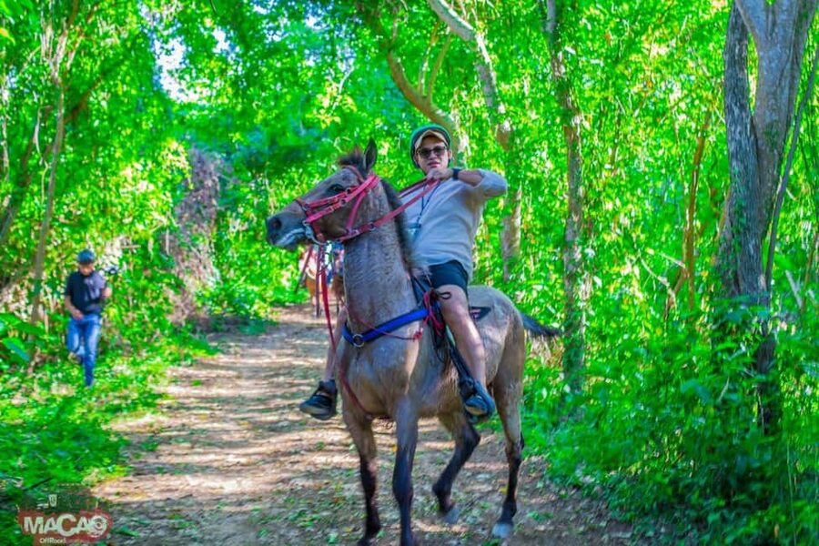 Punta Cana Horseback riding & Sunset + beach + free pick-up - The safety briefing at Rancho Macao Adventure Boogies