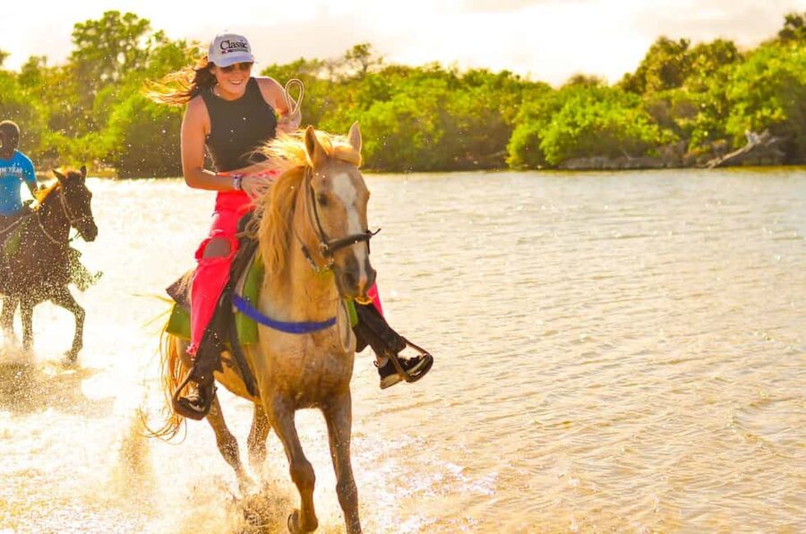 Punta Cana: Macao Beach & Forest Horseback Riding Tour - Through the forest, river area, and rocky paths
