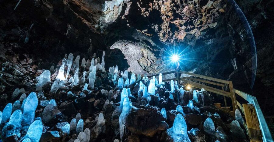 Reykjavik: Lava Cave, Hot Springs, Horses & Waterfalls Tour - Key points at a glance