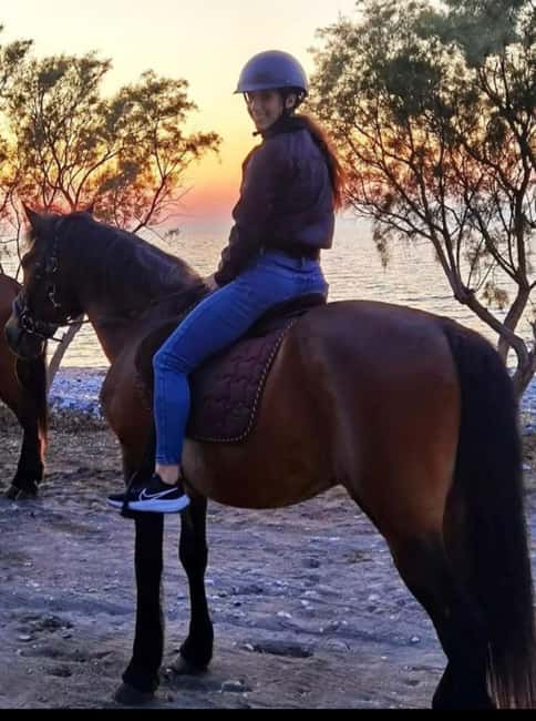 Rhodes Island: Horseback Riding at the Beach During Sunset - Arriving beneath the trees by the beach