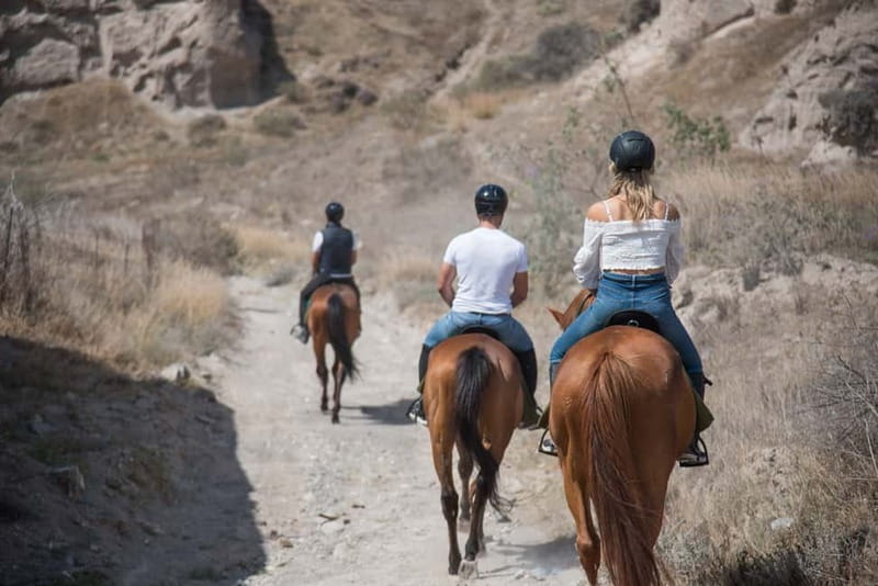 Santorini: Horse Riding Trip to Black Sandy Beach - Reaching Vlychada’s volcanic beach