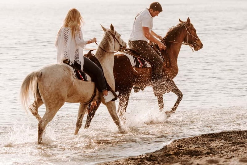Santorini: Horseback Riding on the Black Sandy Eros Beach - How the guides shape the experience