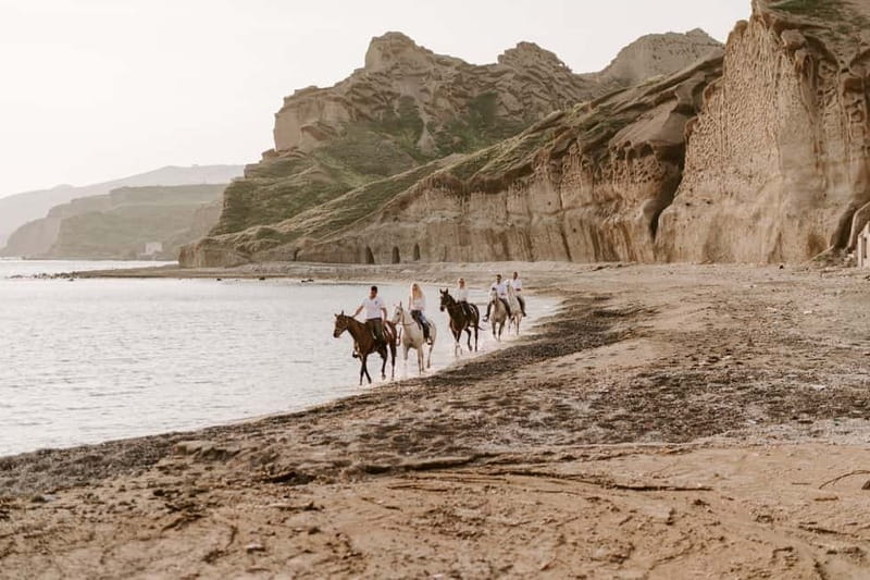 Santorini: Horseback Riding on the Black Sandy Eros Beach - Who should book this ride