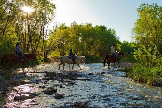Sedona Horseback Rides At Dead Horse Ranch with River Crossing - The Dead Horse Ranch trail and Verde Valley scenery