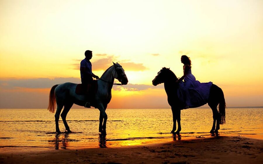 Side: Horseback Riding Tour in Nature - A horseback view of Side beyond the resort strip