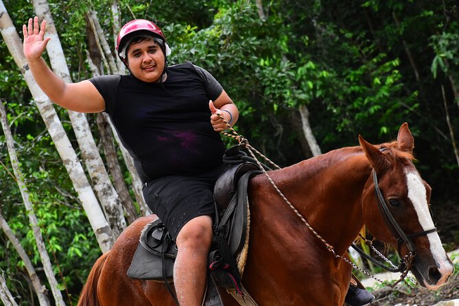Single ATV, Ziplines, Cenote & Horse Riding from Cancun & Playa Del Carmen - Zipline views above the jungle