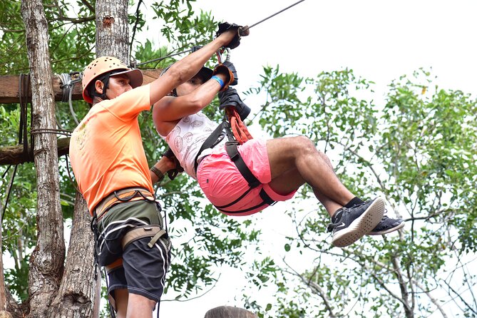 Single ATV, Ziplines, Cenote & Horse Riding from Cancun & Playa Del Carmen - Cooling off in a clear cenote