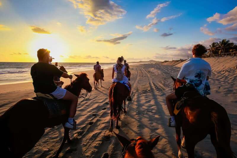 Sunset by Horse on the Beach - Meeting the horses near Laguna de Manialtepec