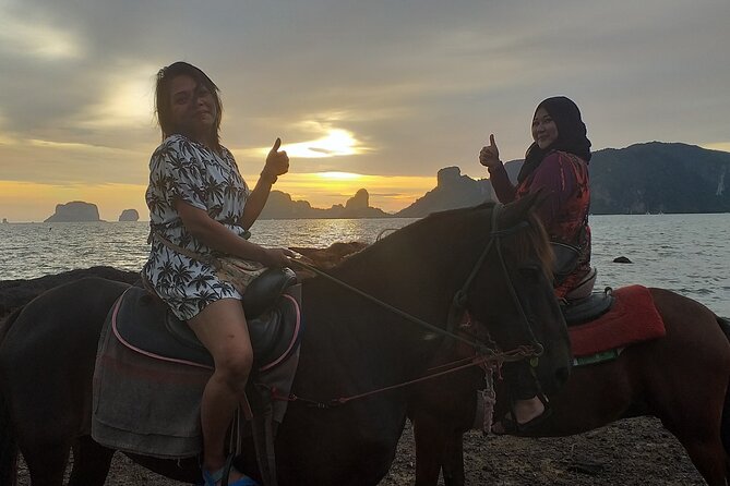 Sunset Horse Riding And BBQ Dinner Tour At Ao Nam Mao Beach Krabi - Watching the Sunset Beside the Andaman Sea
