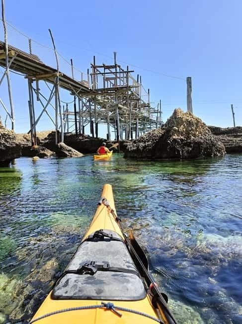 Trabocchi Coast: sea kayak excursion "The Little Horse" - Reefs and the passage beneath Pesce Palombo