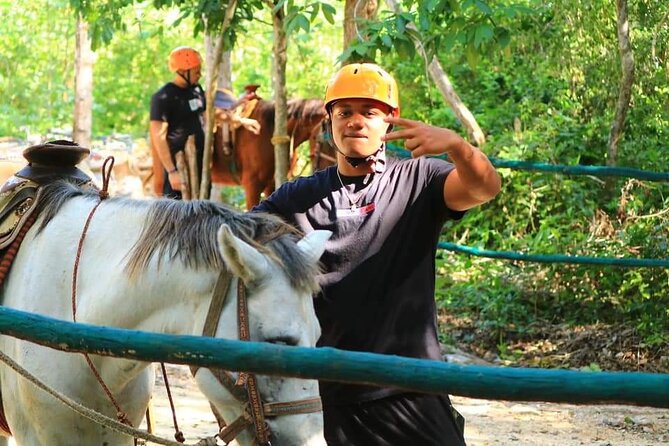 Tulum Jungle Horseback Ride + Cenote Dip & Traditional Lunch - Cooling off in the cenote