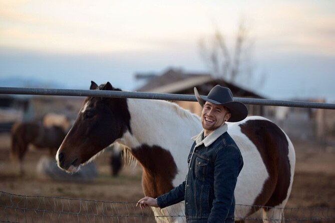 Wild West Sunset Horseback Ride with Dinner from Las Vegas - Meeting the horses at 1500 Lewis Ranch Road